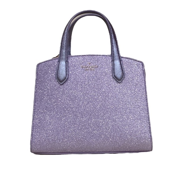 kate spade Handbags - Kate Spade Lilac Frost Purple Tinsel Glitter Fabric Sparkle Satchel Purse Bag